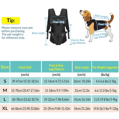 Dogs Backpack Carrier For Pet Front Travel Dog Bag Carrying For Animals