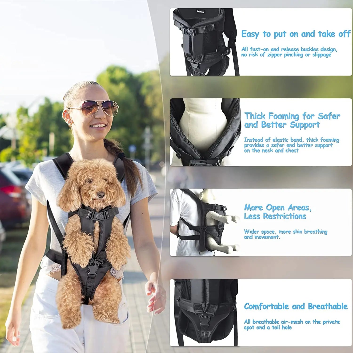 Dogs Backpack Carrier For Pet Front Travel Dog Bag Carrying For Animals